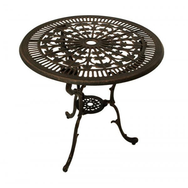 Tisch LUGANO 70cm rund, Aluguss bronze antik - Palo24