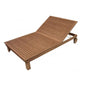 Chaise longue double - chaise longue à roulettes RIO, eucalyptus huilé, certifié FSC®