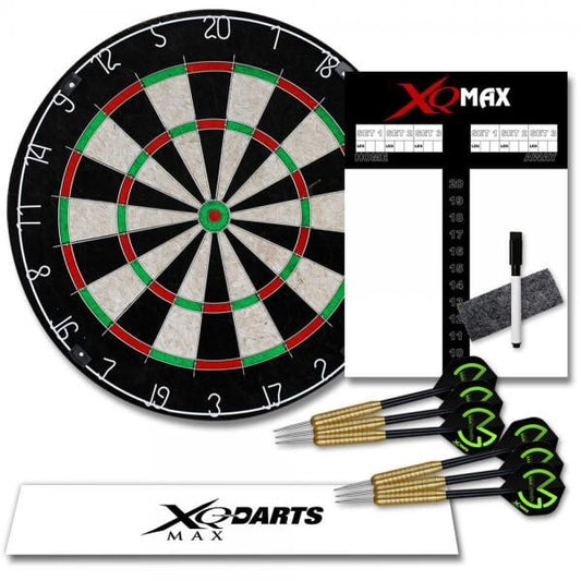 Dart Starter-Set+Wurflinie+6 Flights MVG schwarz