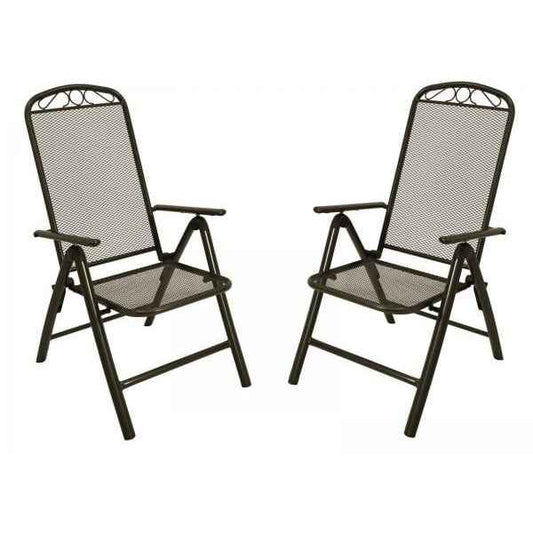 2x Klappsessel CLASSIC, Streckmetall anthrazit