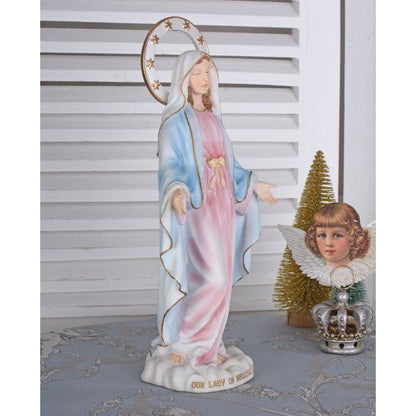 MADONNA STATUINA SHABBY CHIC MARIA MADRE DI DIO SCULTURA SACRA