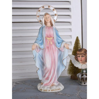 MADONNA STATUINA SHABBY CHIC MARIA MADRE DI DIO SCULTURA SACRA